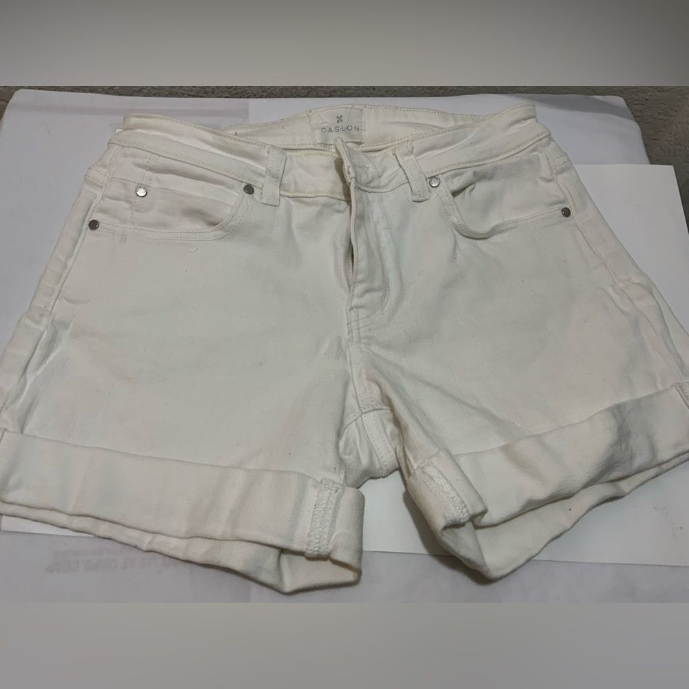 Calson Denim Boyfriend Cuff Shorts  stretch Size 30